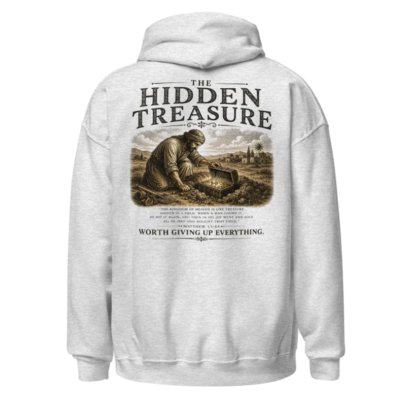 The Hidden Treasure — Hoodie · back print · Gildan 18500