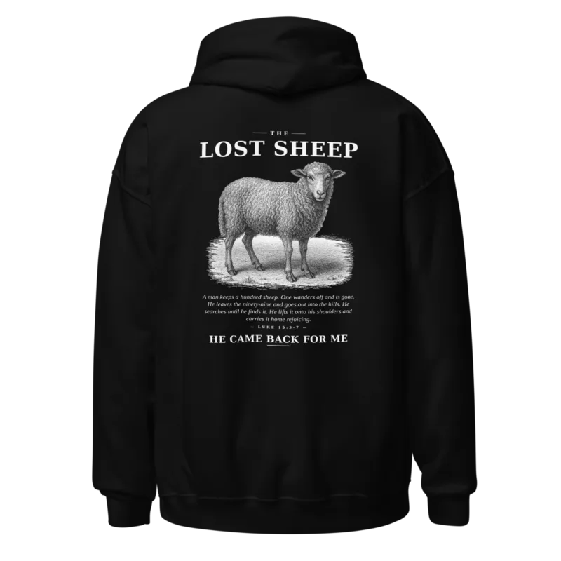 The Lost Sheep — Hoodie · back print · Gildan 18500